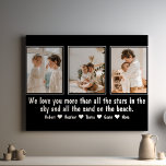 Lienzo Carta A Mamá O Papá Foto Familiar Personalizada<br><div class="desc">¿Estás buscando el regalo perfecto para expresar tu amor y gratitud a tus padres? No busque más allá de nuestra impresión personalizada de tela fotográfica familiar de Carta a mamá o papá. Esta exquisita pieza de arte combina la calidez de una foto familiar con una carta sincera, creando un regalo...</div>