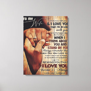 Lienzo Carta Adorable A La Esposa, Agradable Regalo,