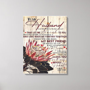 Lienzo Carta corta al marido   Regalo de diseño de Guay  