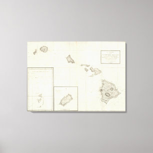 Lienzo Carta de las islas de bocadillo