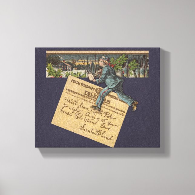 Lienzo Carta de Santa Navidades de época (Anverso)