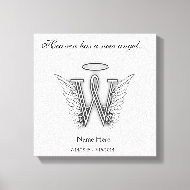 Lienzo Carta de tributo al Monograma W (Anverso)