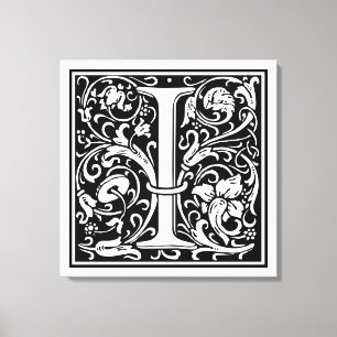 Lienzo Carta I Monograma medieval Art Nouveau