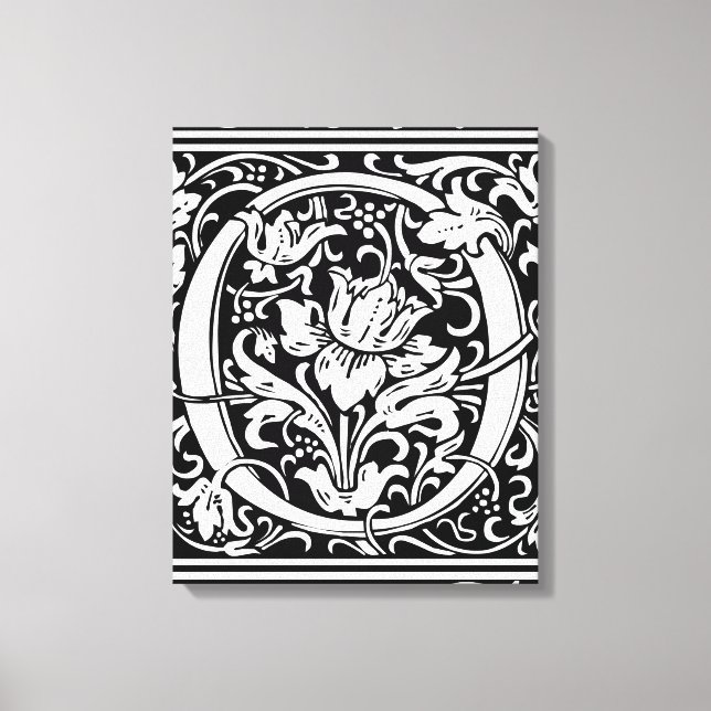 Lienzo Carta O Monograma Medieval Art Nouveau (Anverso)