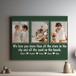 Lienzo Carta Personalizada A La Familia De Padres Foto