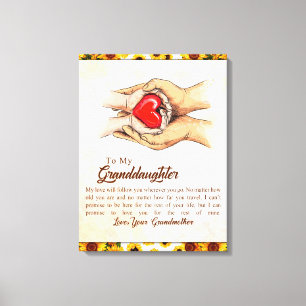 Lienzo Carta Personalizada A Mi Nieta,