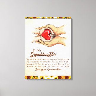 Lienzo Carta Personalizada A Mi Nieta,