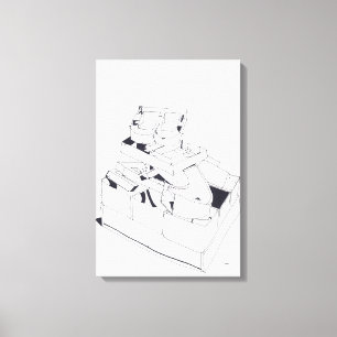 Lienzo Cartas apiladoras de juegos de edificios de 17 C