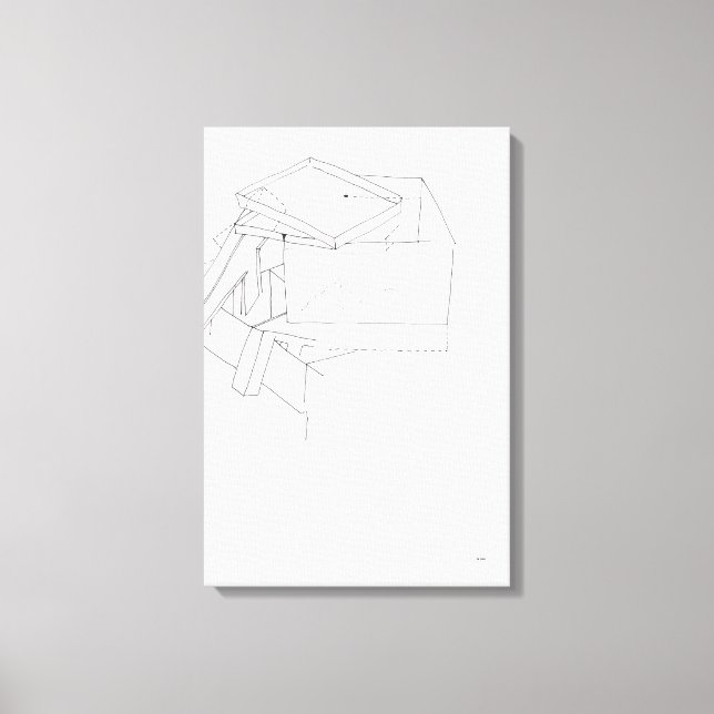 Lienzo Cartas de juegos de la construcción en la caja Dib (Anverso)