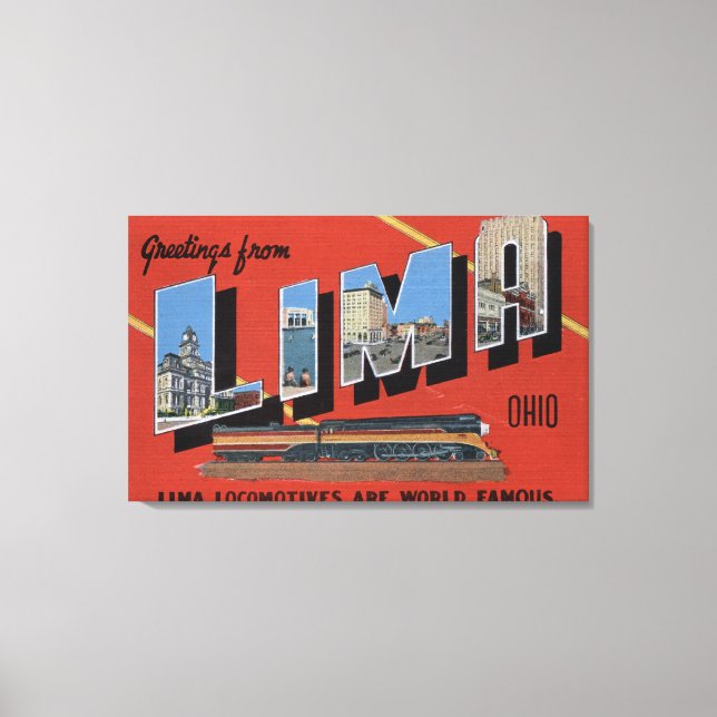 Lienzo Cartas grandes - Las locomotoras de Lima son mundi (Anverso)
