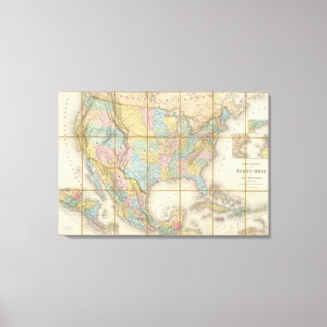 Lienzo Carte Generale Des Etats (Anverso)