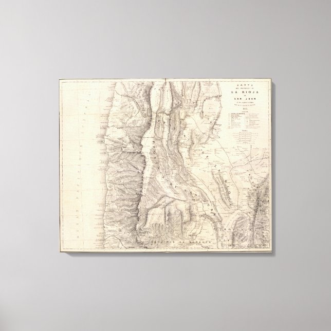 Lienzo Carte, provincias de La Rioja San Juan (Anverso)