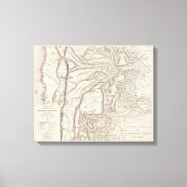 Lienzo Carte, provincias de Salta en Jujuy (Anverso)