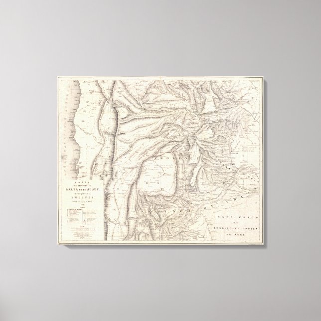 Lienzo Carte, provincias de Salta en Jujuy (Anverso)