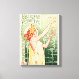 Lienzo Cartel antiguo de Absinthe Robette - Alcohol