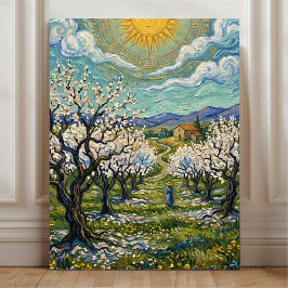 Lienzo Cartel de Albaricoquero al Estilo de Van Gogh Ilum