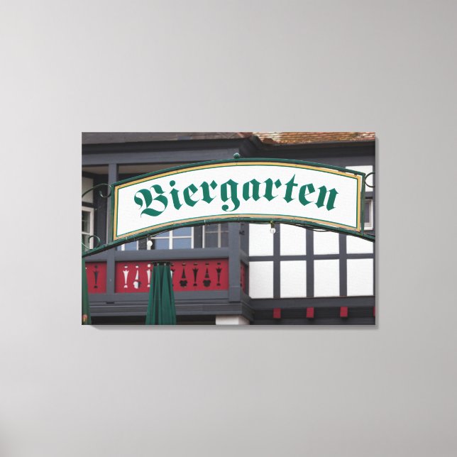 Lienzo Cartel de Biergarten, Alemania (Anverso)