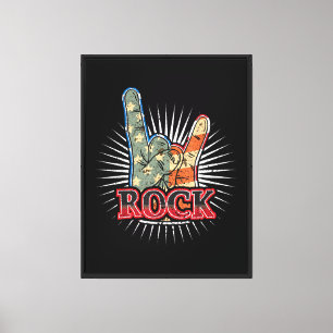Lienzo Cartel de concierto de rock vintage USA años 70 80