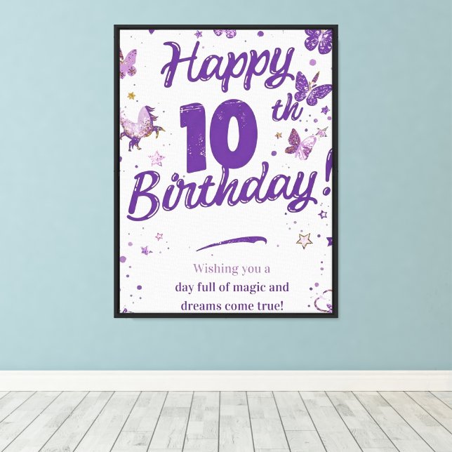 LIENZO CARTEL DE CUMPLEAÑOS  (Insitu (piso de madera))