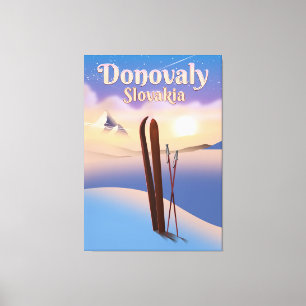 Lienzo Cartel de esquí Donovaly Eslovaquia.