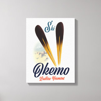Lienzo Cartel de esquí Okemo Ludlow Vermont