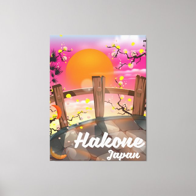 Lienzo Cartel de flor de Hakone Japón. (Anverso)