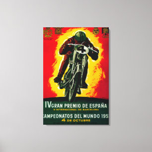 Lienzo Cartel de Gran Premio de España en Europa