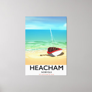 Lienzo Cartel de Heacham Norfolk vintage costero