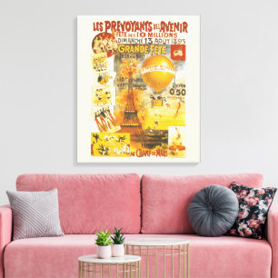 Lienzo Cartel de la Gran Fiesta Antigüedades de París