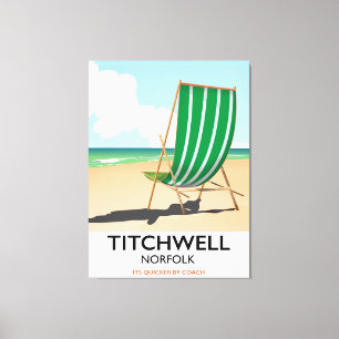 Lienzo Cartel de la playa de Titchwell Norfolk