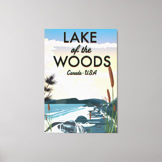 Lienzo Cartel de Lake of the Woods Travel.