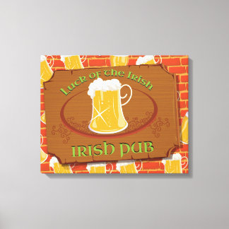 Lienzo Cartel de Pub Irlandés