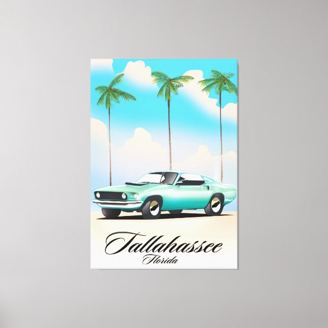 Lienzo Cartel de Tallahassee Florida Travel. (Anverso)