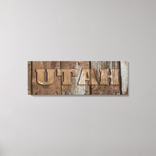 Lienzo Cartel de tela de la pared rústica de Utah