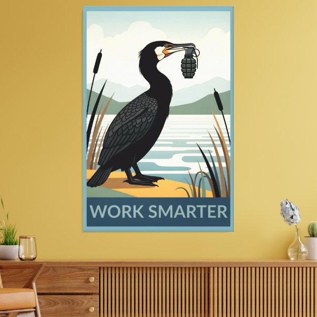 Lienzo Cartel de trabajar más inteligentemente (Insitu (Sala de estar))