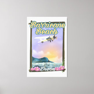 Lienzo Cartel de vacaciones de la playa de Barricane, Dev