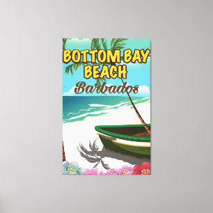 Lienzo Cartel de vacaciones de la playa de Bottom Bay Bar
