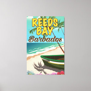 Lienzo Cartel de vacaciones de Reeds Bay Barbados