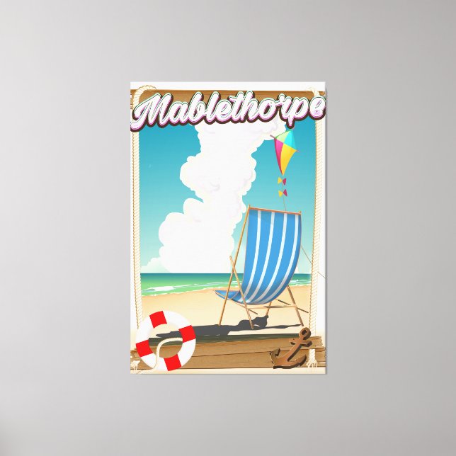 Lienzo Cartel de vacaciones en Mablethorpe (Anverso)