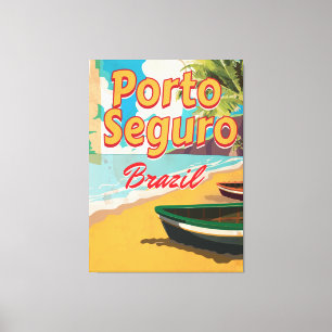 Lienzo Cartel de vacaciones en Porto Seguro Brasil