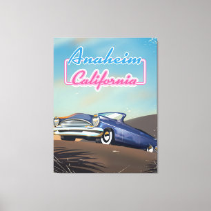 Lienzo cartel de viaje a Anaheim California