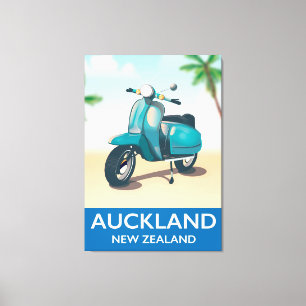 Lienzo Cartel de viaje a Auckland Nueva Zelanda