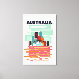 Lienzo Cartel de viaje a Australia
