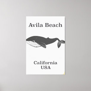 Lienzo Cartel de viaje a Avila Beach California