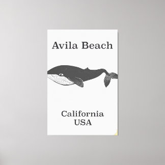 Lienzo Cartel de viaje a Avila Beach California