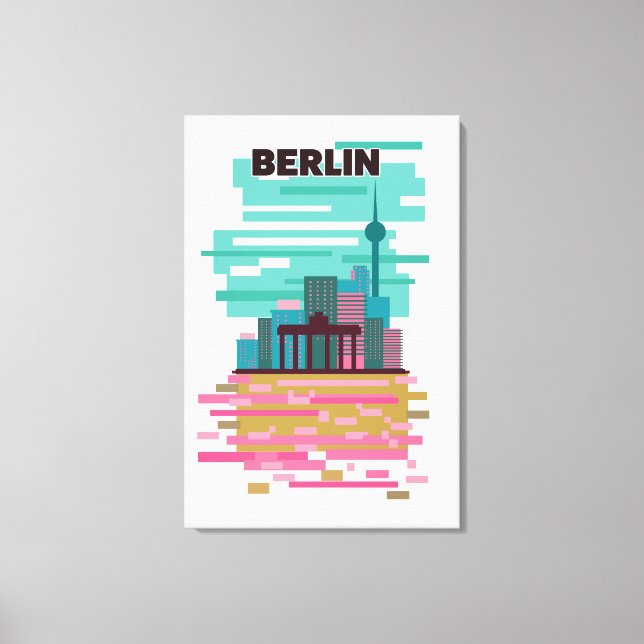 Lienzo Cartel de viaje a Berlín (Anverso)