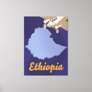 Lienzo Cartel de viaje a Etiopía