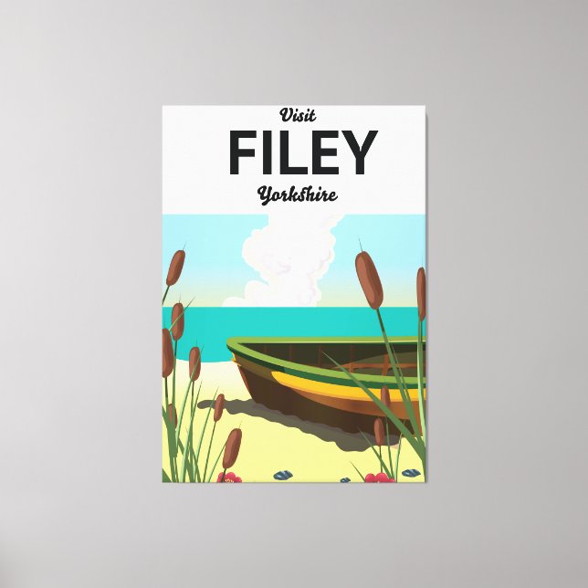 Lienzo Cartel de viaje a Filey, costa de Yorkshire (Anverso)