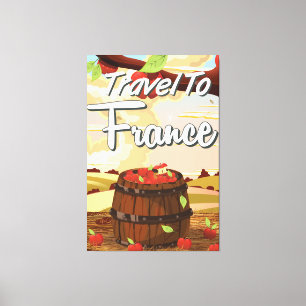 Lienzo Cartel de viaje a Francia