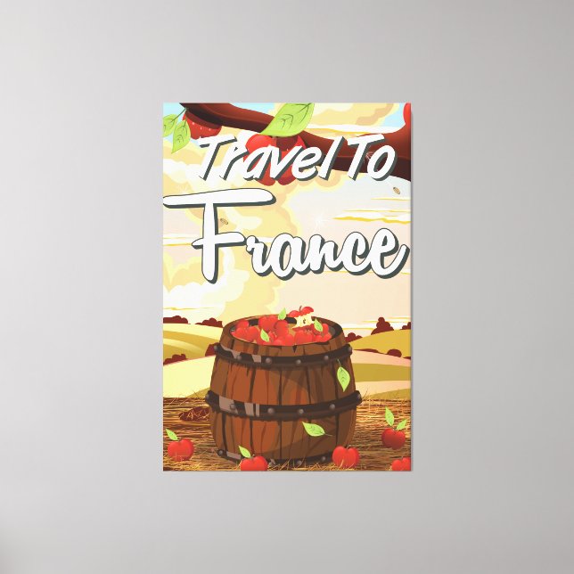 Lienzo Cartel de viaje a Francia (Anverso)
